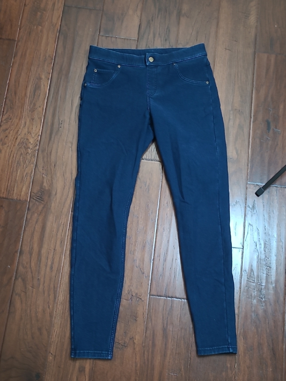 HUE Dark Blue Jeggings with Faux Front Pockets size Medium